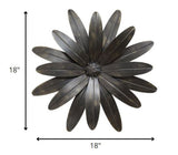 Gold Industrial Flower Metal Wall Decor