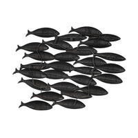 Coastal Grey School of Fish Metal Wall Decor