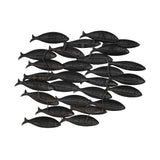 Coastal Grey School of Fish Metal Wall Decor