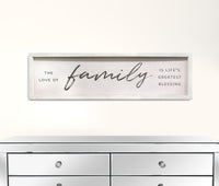 Family is Life's Greatest Blessings Black and White Wall Art