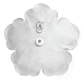 Set of Three Alluring White Metal Flowers Wall Art