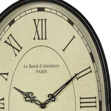 10.75 Oval Distressed Gunmetal Antique Bird Clock