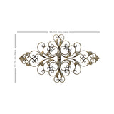 Champagne Ornate Scroll Metal Decor