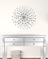 Silver Acrylic Burst Metal Wall Decor