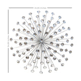 Silver Acrylic Burst Metal Wall Decor