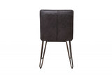 Slate Gray Faux Leather Dining or Side Chair