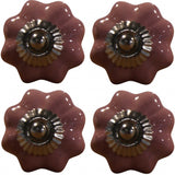 1.5" x 1.5" x 1.5" Glossy Pink Silver And Red  Knobs 8 Pack