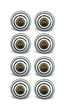 1.5" x 1.5" x 1.5" Hues Of Bronze White And Black  Knobs 8 Pack