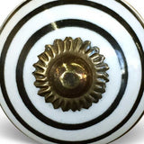1.5" x 1.5" x 1.5" Hues Of Bronze White And Black  Knobs 8 Pack