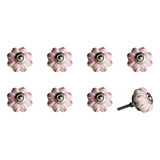 1.5" x 1.5" x 1.5" Hues Of Pink Red And Green  Knobs 8 Pack