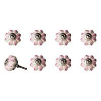 1.5" x 1.5" x 1.5" Hues Of Pink Red And Green  Knobs 8 Pack