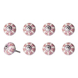 1.5" x 1.5" x 1.5" Hues Of Pink Red And Green  Knobs 8 Pack