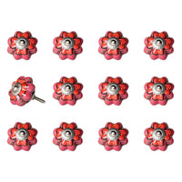 1.5" x 1.5" x 1.5" Pink Red and Green  Knobs 12 Pack