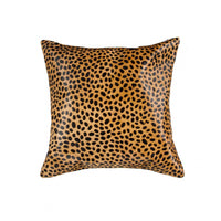 18" x 18" x 5" Sensational Cheetah Torino Kobe Cowhide  Pillow