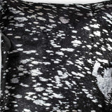 18" x 18" x 5" Black and Silver Torino Kobe Cowhide  Pillow