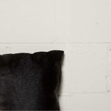 18" x 18" x 5" Black Torino Cowhide  Pillow 2 Pack