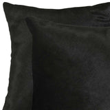 18" x 18" x 5" Black Torino Cowhide  Pillow 2 Pack