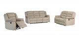 120" Contemporary Beige Fabric Sofa Set