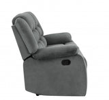 40" Contemporary Grey Fabric Chair