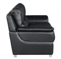 37" Black Chic Leather Recliner Chair