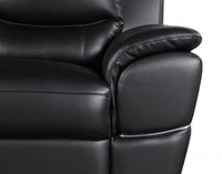 37" Black Chic Leather Recliner Chair