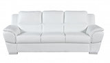 37" Chic White Leather Sofa