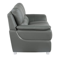 37" Grey Chic Leather Recliner Chair