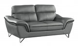 36" Charming Grey Leather Sofa