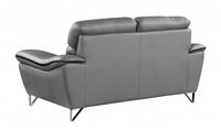 36" Charming Grey Leather Sofa