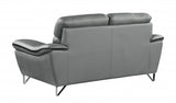 36" Charming Grey Leather Sofa