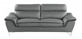 36" Charming Grey Leather Sofa