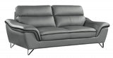 36" Charming Grey Leather Sofa