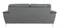 36" Charming Grey Leather Sofa