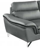 36" Charming Grey Leather Sofa