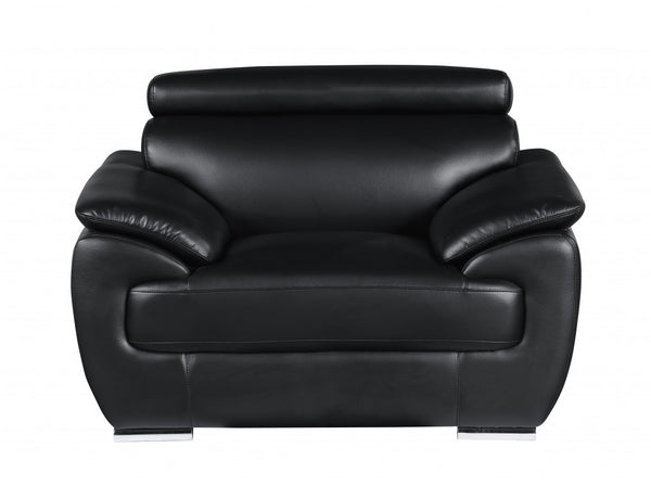 32" to 38" Black Captivating Leather Chair