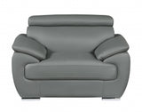 32" to 38" Grey Captivating Leather Chair