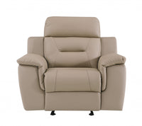 41" Beige Fascinating Leather Reclining Chair
