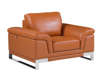 96" Lovely Camel Leather Sofa Set