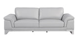 96" Lovely Light Gray Leather Sofa Set