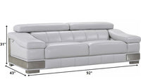117" Lovely Light Grey Sofa Set