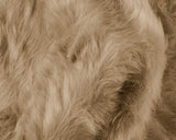 24" x 72" x 1.5" Tan Faux Sheepskin - Rug