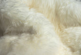 60" x 60" x 2" Off White Ciruclar Sheepskin  Rug