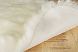 60" x 60" x 2" Off White Ciruclar Sheepskin  Rug