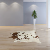 72" x 84" White and Black Cowhide  Rug