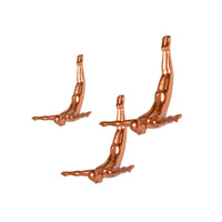 6.5" x 2.5" x 6.5" Wall Diver - Black 3-Pack