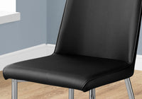 33" x 36" x 74" White Foam Metal Leather Look  Dining Chairs 2pcs