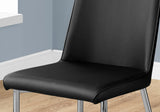 33" x 36" x 74" White Foam Metal Leather Look  Dining Chairs 2pcs
