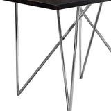 31.5" x 47.5" x 30" Cappuccino Hollow Core Particle Board Metal  Dining Table