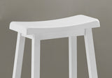 30.5" x 35" x 58" White Solid Wood Mdf Barstools 2pcs