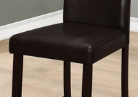 45" x 35.5" x 80" Brown Leather Look Counter height 2pcs Dining Chair